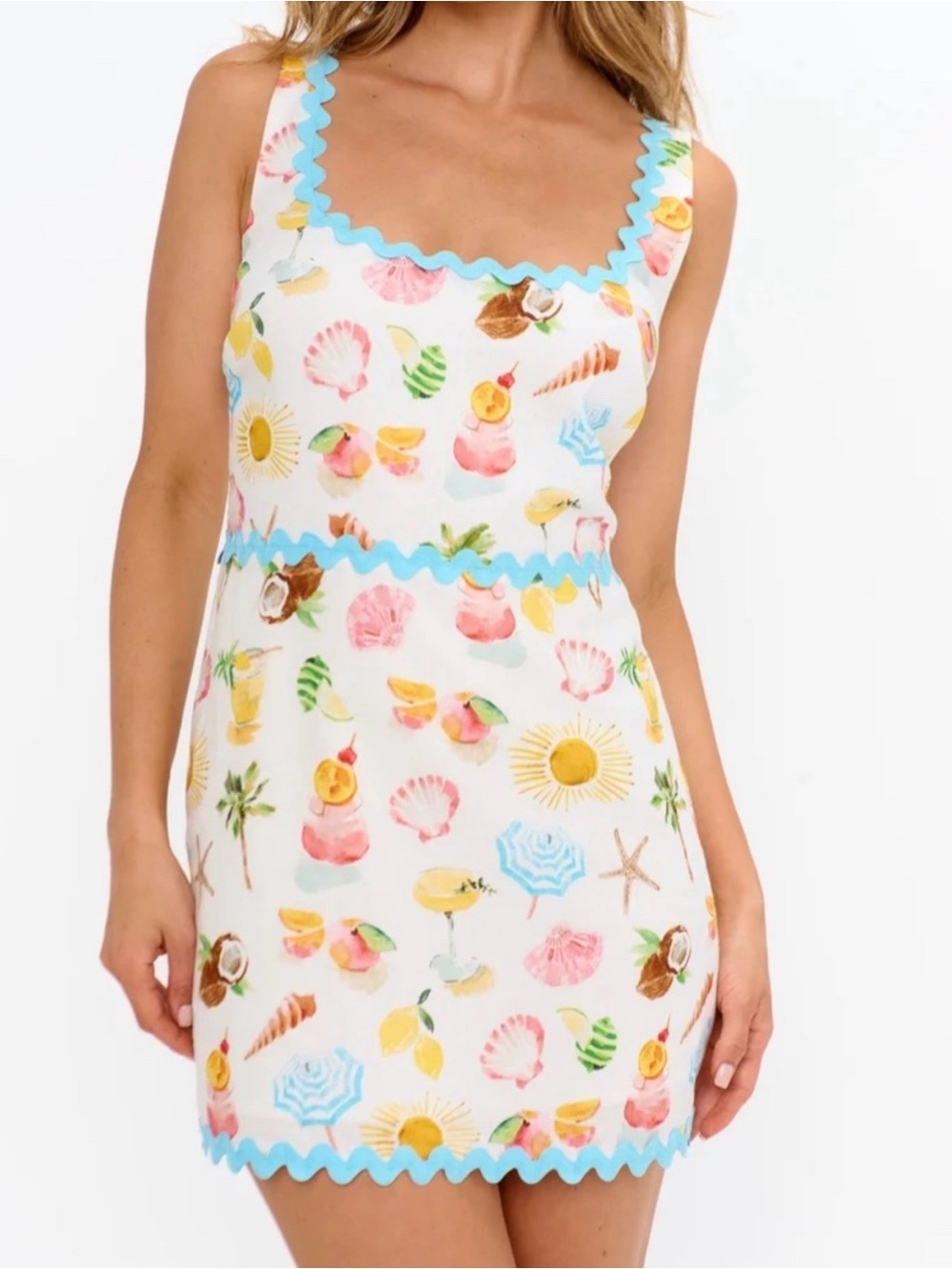 Show Me Your MuMu Oasis Mini Dress in Seaside Treasures Scallop